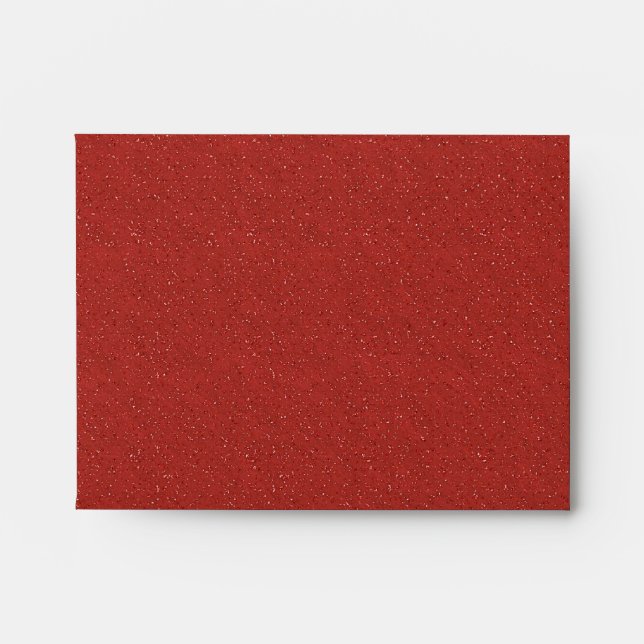 Glitter Red Black Linen RSVP Envelopes (Front)