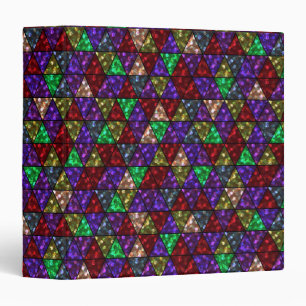 Glitter. Red, green, purple. 3 Ring Binder