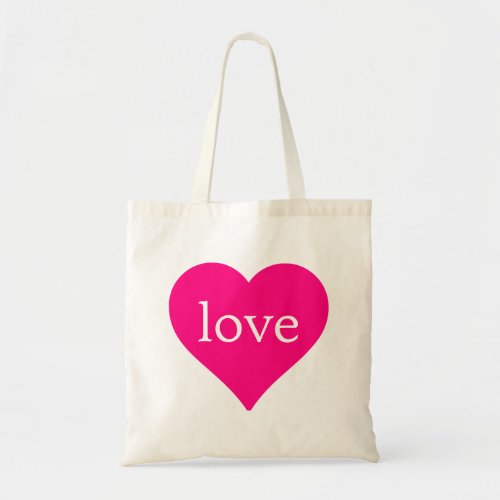 Glitter Red Heart Love Wedding Tote Bag