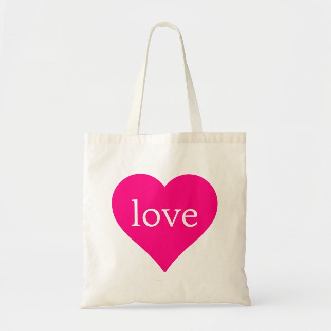 Glitter Red Heart Love Wedding Tote Bag (Front)