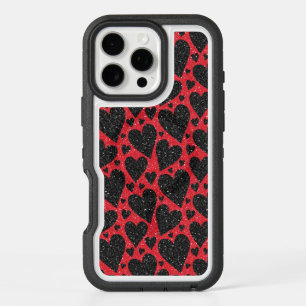 Glitter Red Heart iPhone 16 Pro Max Case