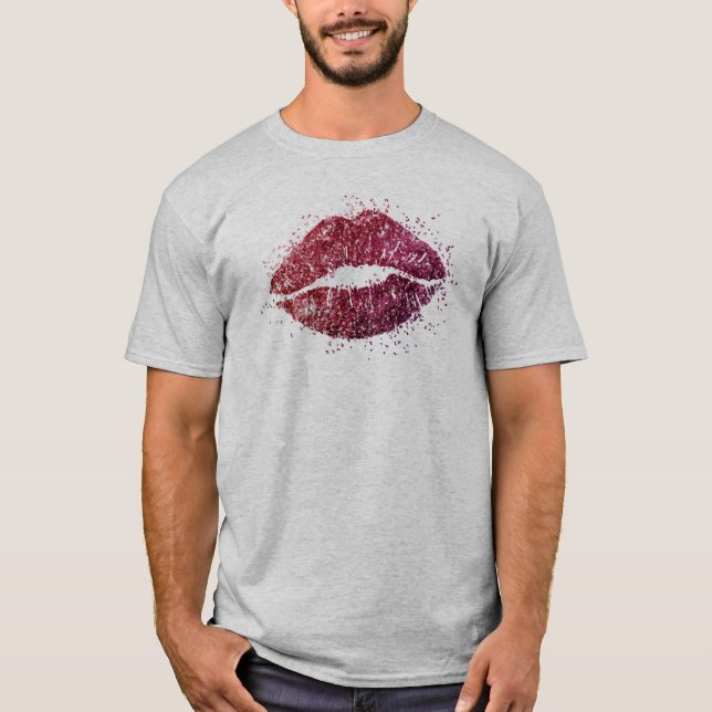 Glitter Red Lips T-Shirt (Front)