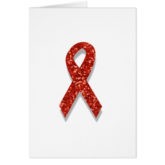 glitter red ribbon cards (Front)