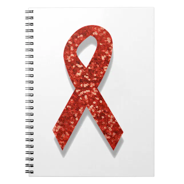 glitter red ribbon notebook (Front)