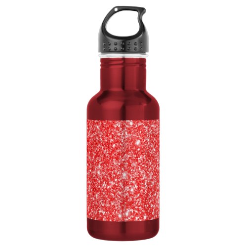 Glitter Red Stainless Steel Water Bottle