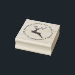 Glitter Reindeer Holiday Return Address Rubber Stamp<br><div class="desc">Glitter Reindeer Holiday Return Address Rubber Stamp</div>