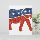 glitter republican elephant (Standing Front)