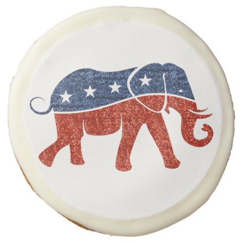 glitter republican elephant cookies