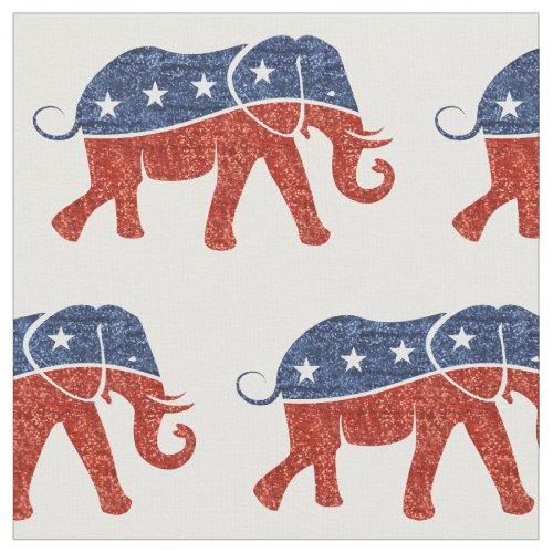 glitter republican elephant fabric