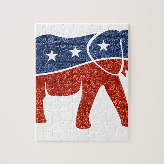 glitter republican elephant jigsaw puzzle (Vertical)