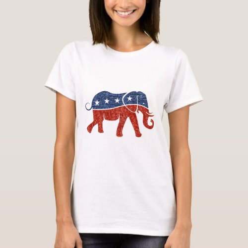 glitter republican elephant T_Shirt