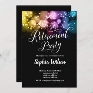 glitter Retirement Party invite