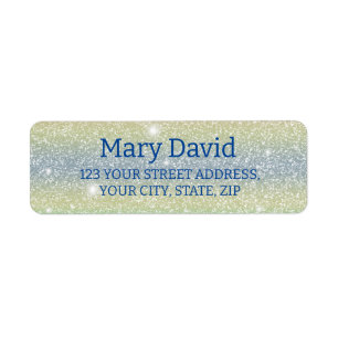 Glitter return address labels