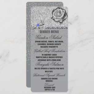Glitter, Rose, Diamonds & Bow Wedding Menu