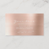 Glitter Rose Flower  Gold Champagne  Lux Business Card (Back)