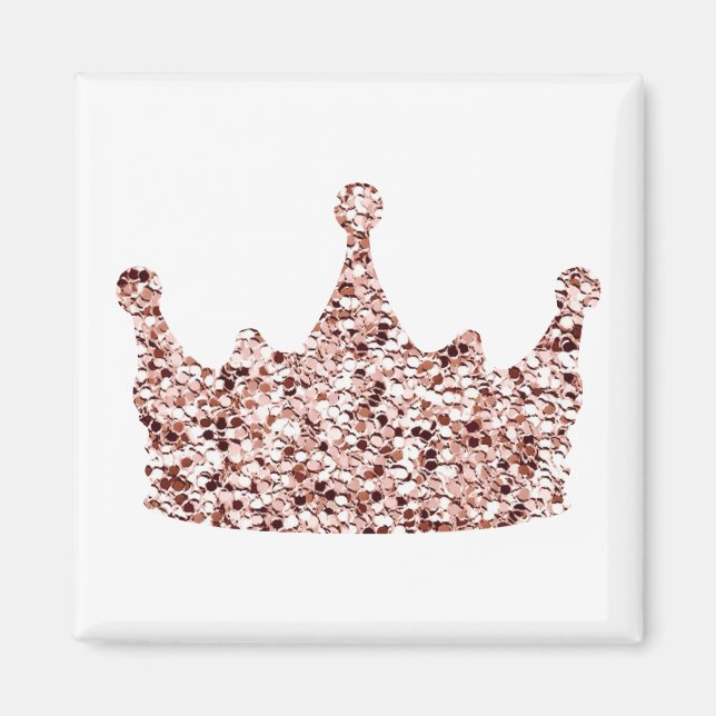 Glitter Rose Gold Crown Clipart Queen ClipartCrown Magnet (Front)