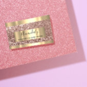 Glitter Rose Gold Frame Event Planner Luminous Business Card
