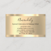 Glitter Rose Gold Frame Event Planner Luminous Business Card (Back)