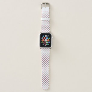 Glitter Rose Gold Hearts White Background Apple Watch Band