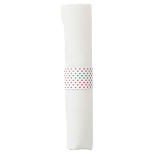 Glitter Rose Gold Hearts White Background Napkin Bands