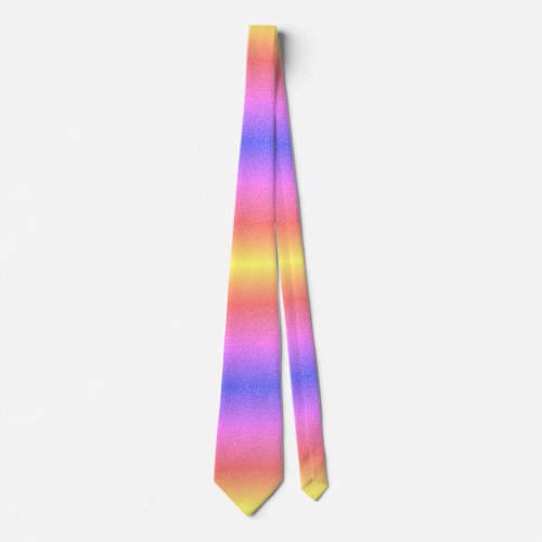 Glitter Rose Gold Pink Purple Yellow Ombre Gift Neck Tie