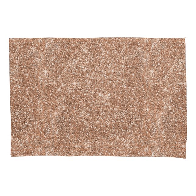 Glitter Rose Gold Water Bottle Pillow Case (Front)