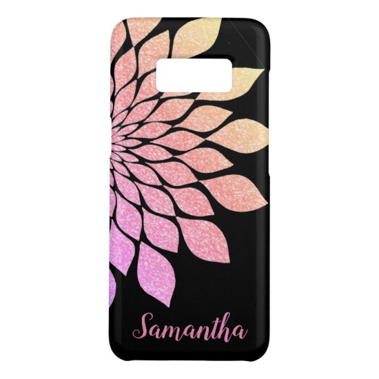 Glitter Rose Pink Floral Mandala Case-Mate Samsung Galaxy S8 Case