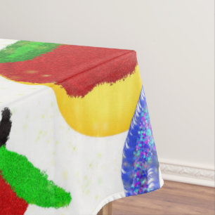 Glitter Rosh Hashanah shofar apples and honey Tablecloth