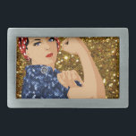 glitter rosie the riveter belt buckle<br><div class="desc">"glitter rosie the riveter" , "sequin rosie the riveter""rosie the riveter",  "girl power",  rockabilly, "world war 2",  "we can do it" ww2,   feminist,  feminism, vintage,   retro, ,  hipster, 1940s,  40s,  halloween, " halloween costume",  rosy,  riviter,  rosie, sequins , glitter</div>