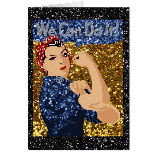 glitter rosie the riveter cards (Front)
