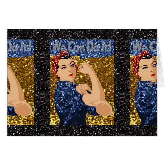 glitter rosie the riveter cards (Front Horizontal)