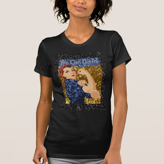 glitter rosie the riveter T-Shirt (Front)
