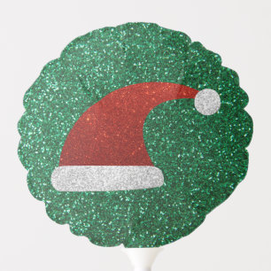 Glitter Santa Hat Balloon