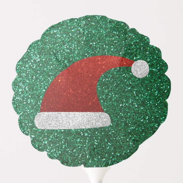 Glitter Santa Hat Balloon (Front)