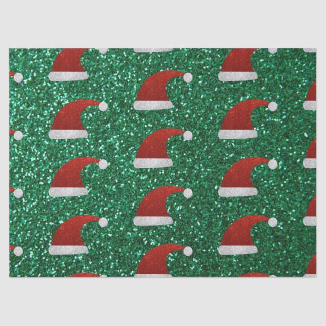 Glitter Santa Hat Tissue Paper (Front)