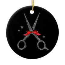 Glitter scissors - Hair dresser stylist Christmas