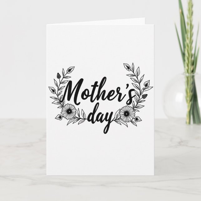 Glitter Script Mothers Day Card (Front)