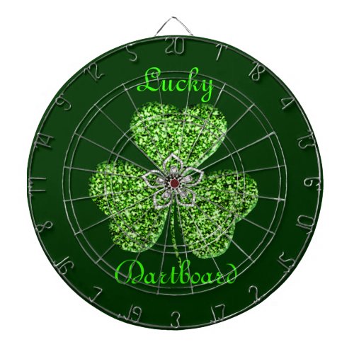 Glitter Shamrock And Flower Dart Board