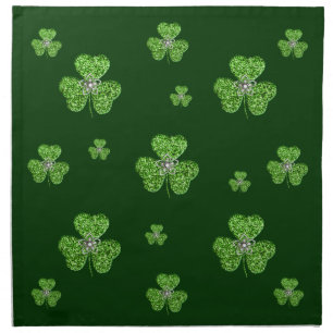 Glitter Shamrock And Flower Napkins