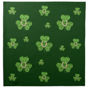Glitter Shamrock And Horseshoe Napkins