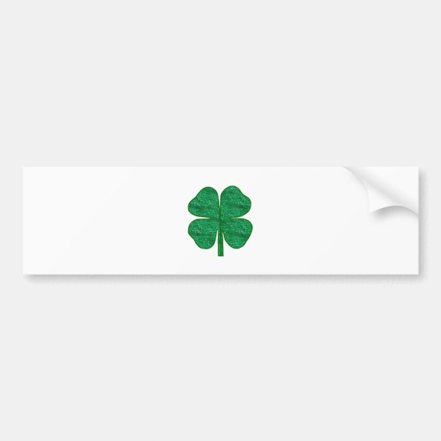 glitter shamrock bumper sticker (Front)