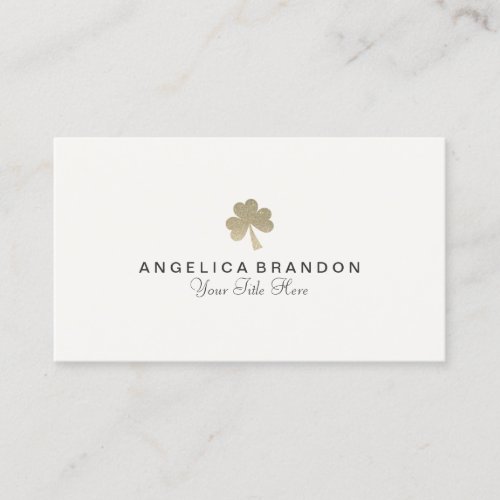 Glitter Shamrock Business Card