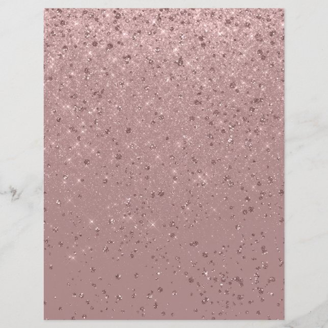 Glitter Shimmer Paper Blush Scrapbook Paper (Front)