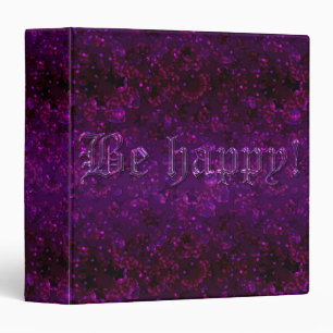 Glitter shine glow purple confetti sequins Christm 3 Ring Binder