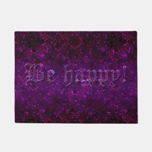 Glitter shine glow purple confetti sequins Christm Doormat