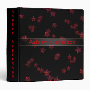 Glitter shine sequin confetti stras starry red per 3 ring binder