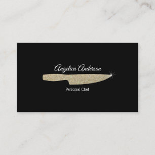 Glitter Shiny Knife Business Card