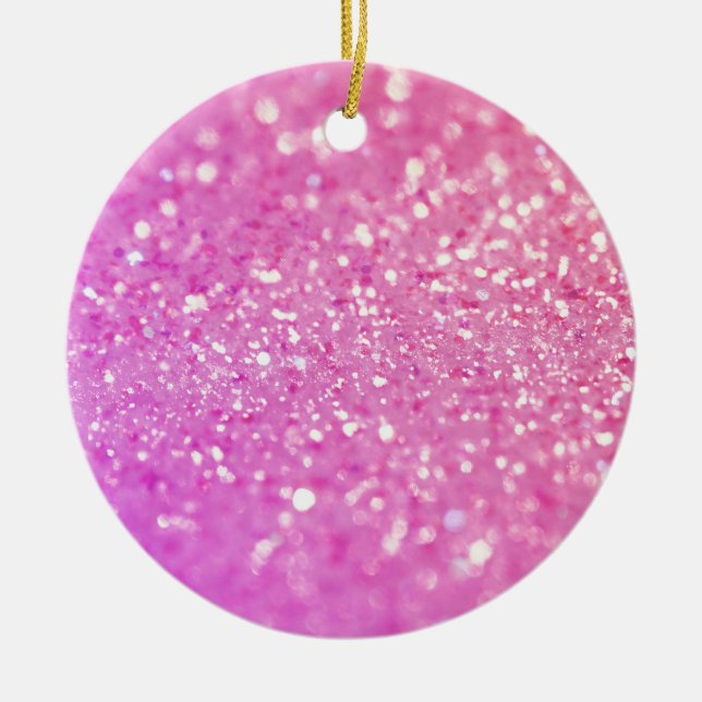 Glitter Shiny Luxury Ceramic Ornament (Front)
