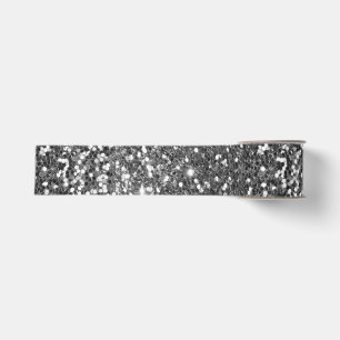 Glitter Silver Faux Sequin Grosgrain Ribbon