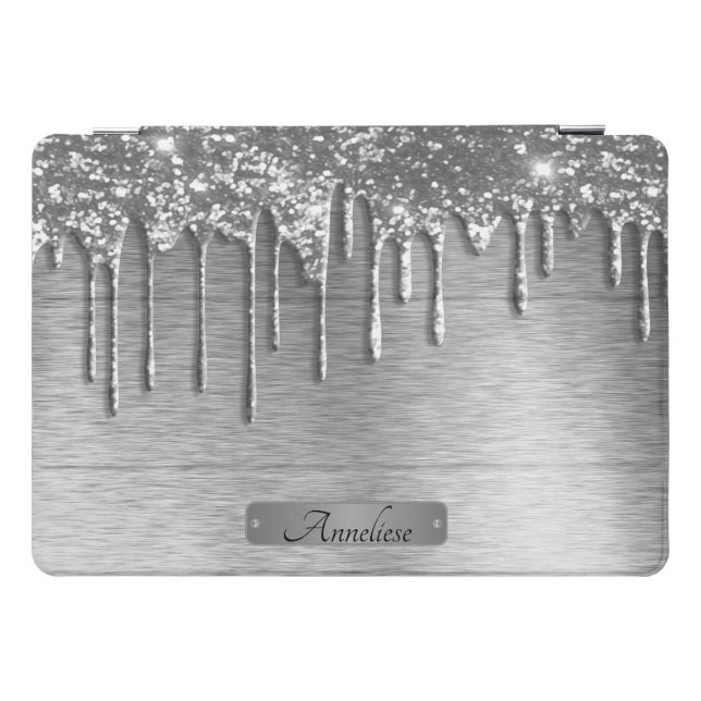 Glitter Silver iPad Pro Cover (Horizontal)